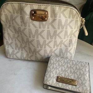 Michael Kors leather Crossbody and wallet